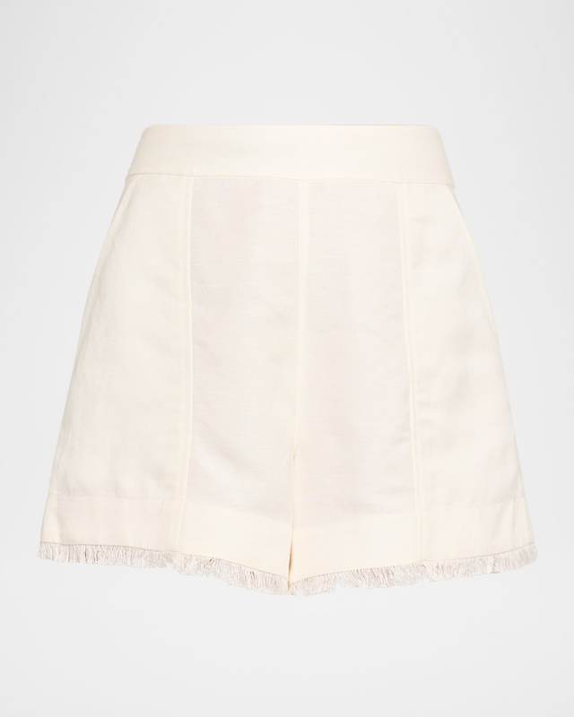 Dax Fringe Linen-Blend Shorts